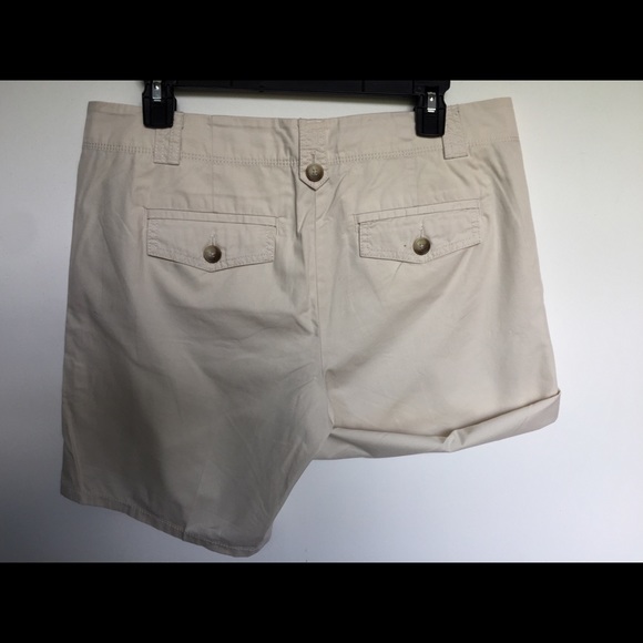 Ann Taylor Adjustable Utility Shorts Khaki Sz 6 - Picture 5 of 7